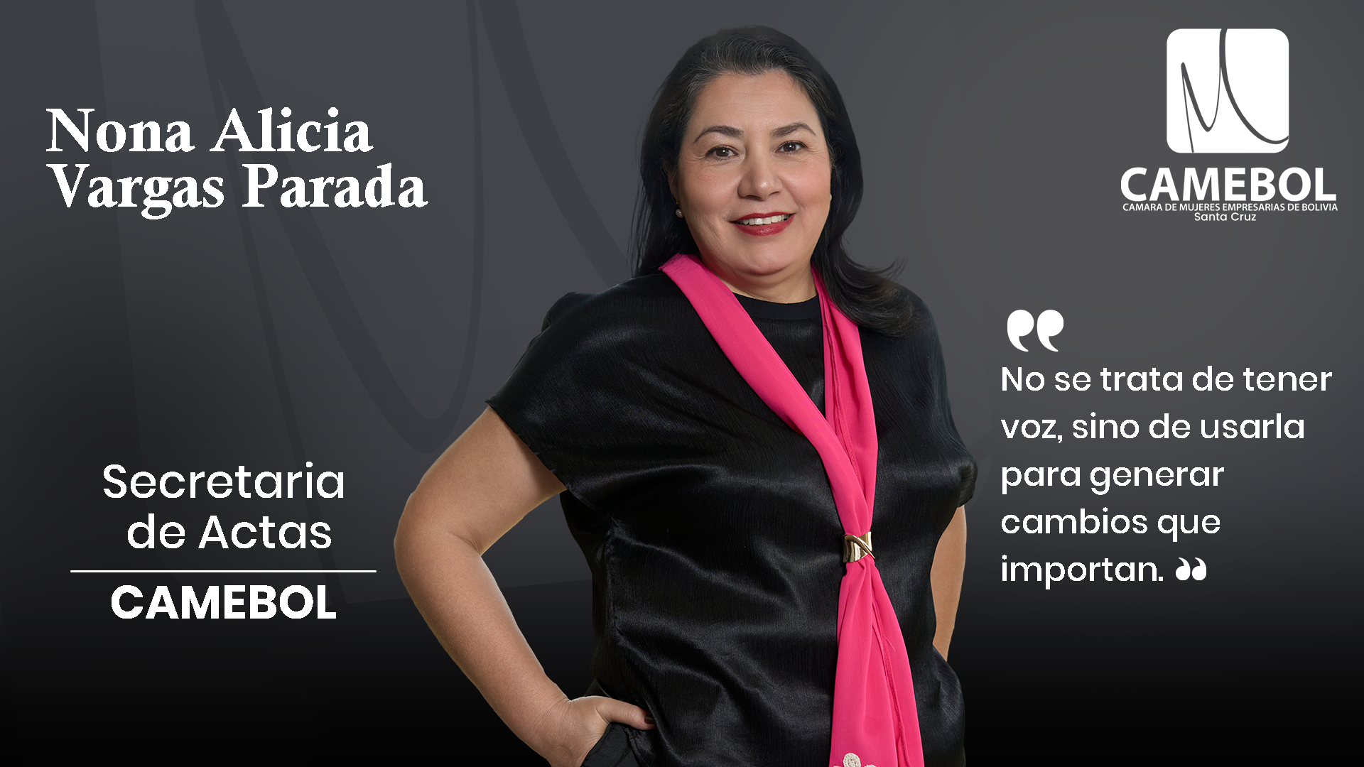 Nona Alicia Vargas Parada — Directora CAMEBOL